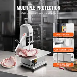 VEVOR 1800W COMMERCIAL ELECTRIC MEAT BANDSAW STAINLESS STEEL BONE SAWING MACHINE