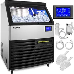 VEVOR 440LBS/24H COMMERCIAL ICE MAKER ICE CUBE MAKING MACHINE 77LBS BIN STORAGE