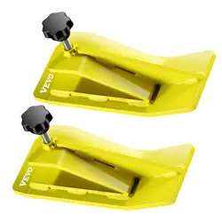 VEVOR 2PCS TRACTOR BUCKET PROTECTOR SKI EDGE TAMER PROTECTOR SNOW REMOVAL YELLOW