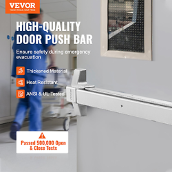 VEVOR PUSH BAR DOOR LOCKS | CARBON STEEL PANIC BARS FOR EXIT DOORS