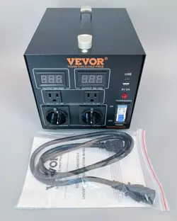 VEVOR VOLTAGE CONVERTER TRANSFORMER, 2000W, HEAVY DUTY STEP UP/DOWN TRANSFORMER