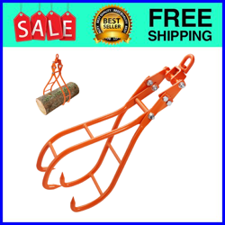 VEVOR TIMBER CLAW HOOK 36 INCH 4 CLAW LOG GRAPPLE FOR LOGGING TONGS SWIVEL STEEL