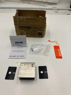 BOX OF 4 VEVOR GLASS CLAMP SQUARE RAILING BRACKET YSBLJ02, BLZJYSPX SILVER