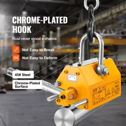 VEVOR MAGNETIC LIFTER, 880 LBS/400 KG PULLING CAPACITY, 2.5 SAFETY FACTOR, NEODY