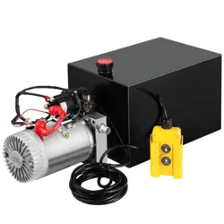 15 QUART SINGLE ACTING HYDRAULIC PUMP DC 12V DUMP TRAILER UNIT PACK POWER UNIT