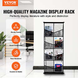 VEVOR BROCHURE DISPLAY STAND, 4-TIER 8 POCKETS MESH LITERATURE DISPLAY HOLDER