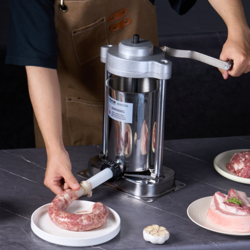 MANUAL SAUSAGE STUFFER 2 L VERTICAL SAUSAGE MACHINE 304 STAINLESS STEEL