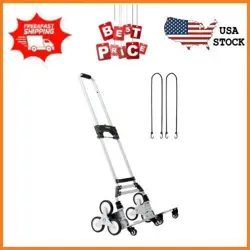 VEVOR STAIR CLIMBING CART, 220 LBS CAPACITY HAND TRUCK WITH ADJUSTABLE HANDLE