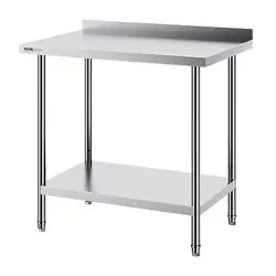 VEVOR 24 X 36 X 36 INCH STAINLESS STEEL WORK TABLE, COMMERCIAL FOOD PREP WORKTAB