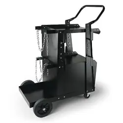 VEVOR WELDING CART, 2-TIER HEAVY DUTY WELDER CART WITH ANTI-THEFT LOCKABLE CABIN