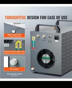 VEVOR INDUSTRIAL WATER CHILLER, CW-3000, 80W AIR-COOLED INDUSTRIAL WATER COOLER