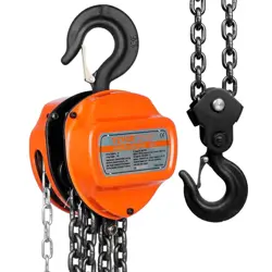 VEVOR HAND CHAIN HOIST, 3 TON 6600 LBS CAPACITY 10 FT COME ALONG, G80 GALVANIZED