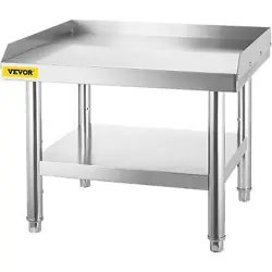 VEVOR STAINLESS STEEL EQUIPMENT GRILL STAND, 24 X 28 X 24 INCHES STAINLESS TABLE