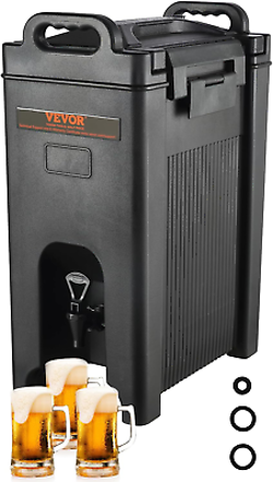 VEVOR INSULATED BEVERAGE DISPENSER, 5 GALLON, FOOD-GRADE LDPE HOT AND COLD DRINK