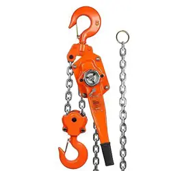 VEVOR MANUAL LEVER CHAIN HOIST, 6 TON 13200 LBS CAPACITY 20 FT COME ALONG, G80 G