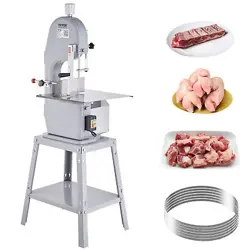 1500W ELECTRIC MEAT BONE SAW MEAT BONE CUTTING BAND MACHINE W/6 SAW BLADES