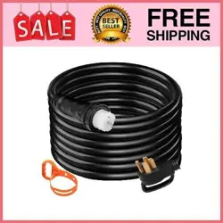 VEVOR 10FT 50 AMP GENERATOR EXTENSION CORD STW 6/3   8/1 GENERATOR CORD 125V