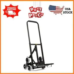 STAIR CLIMBING HAND TRUCK, HEAVY-DUTY HAND CART DOLLY 375 LBS LOAD CAPACITY
