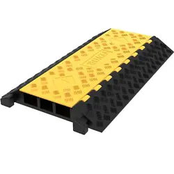 VEVOR CABLE PROTECTOR RAMP 3 CHANNEL RUBBER ELECTRICAL WIRE COVER RAMP GUARD