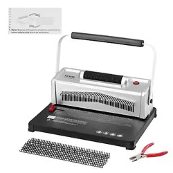 VEVOR COIL SPIRAL BINDING MACHINE, MANUAL BOOK MAKER WITH ELECTRIC BINDING, 46-H