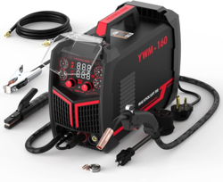GAS GASLESS 160A MULTIPROCESS MIG WELDER, SYNERGIC CONTROL 110/220V DUAL VOLTAGE