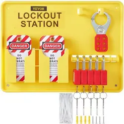 VEVOR 26 PCS LOCKOUT TAGOUT KITS, ELECTRICAL SAFETY LOTO KIT INCLUDES PADLOCKS,