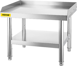 VEVOR STAINLESS STEEL EQUIPMENT GRILL STAND, 24 X 28 X 24 INCHES STAINLESS GRILL