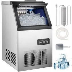 150LB/24H BUILT-IN ICE MAKER STAINLESS UNDERCOUNTER FREESTAND ICE CUBE MACHINE