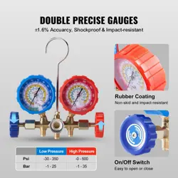 3 WAY AC DIAGNOSTIC MANIFOLD GAUGE