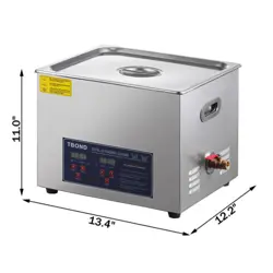 15L ULTRASONIC CLEANER STAINLESS STEEL INDUSTRY HEATED HEATER W/ TIMER