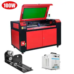 VEVOR CO2 LASER ENGRAVER 100W CUTTING MACHINE 60X90CM/ ROTARY AXIS   CHILLER