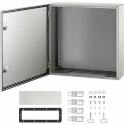 VEVOR ELECTRICAL ENCLOSURE BOX 24IN.X 24IN.X8IN. NEMA 4X CABON STEEL WATERPROOF