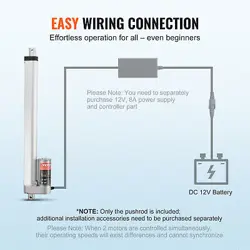 VEVOR LINEAR ACTUATOR 12V 12 INCH HIGH LOAD 330LBS/1500N 0.19