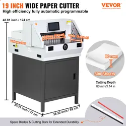 VEVOR ELECTRIC PAPER CUTTER HEAVY PAPER TRIMMER 19