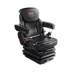 VEVOR UNIVERSAL TRACTOR SEAT SUSPENSION, FOLD DOWN FORKLIFT SEAT WITH ADJUSTA...
