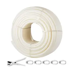 VEVOR PEX PIPE, 1 INCH X 500 FT PEX TUBING, NON OXYGEN BARRIER WHITE PEX-B PI...