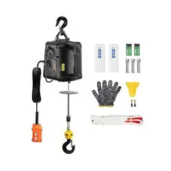 VEVOR 3-IN-1 ELECTRIC HOIST WINCH, 1100 LBS 1500W PORTABLE POWER WINCH CRANE,...