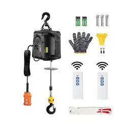 VEVOR 3-IN-1 ELECTRIC HOIST WINCH, 1100LBS 1500W PORTABLE POWER WINCH CRANE, ...