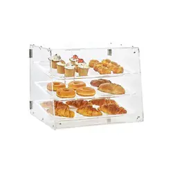 VEVOR PASTRY DISPLAY CASE, 3-TIER COMMERCIAL COUNTERTOP BAKERY DISPLAY CASE, ...