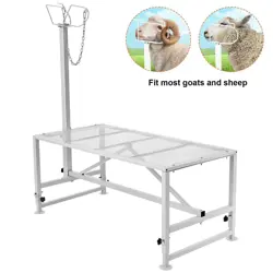 VEVOR GOAT & SHEEP STAND, 47X23 INCH LIVESTOCK STAND, METAL LIVESTOCK MILKING AN
