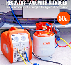 50 LBS REFRIGERANT RECOVERY TANK WITH FLOAT SWITCH REUSABLE AC TANK HVAC