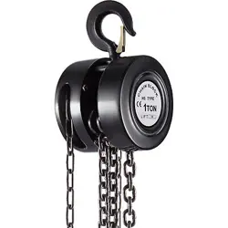 VEVOR CHAIN HOIST CHAIN BLOCK 1 TON CAPACITY 10 FT LIFT STEEL CONSTRUCTION BLACK