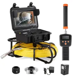 VEVOR SEWER PIPE CAMERA 9 IN. SCREEN PIPELINE INSPECTION CAMERA 300 FT. DVR