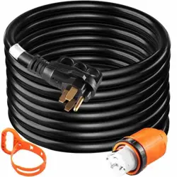 VEVOR 50 FT. 50 AMP 250-VOLT 12,000-WATT BLACK GENERATOR POWER CORD EXTENSION