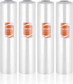 VEVOR STRETCH FILM, 15 INCHES X 1000 FEET, 60 GAUGE INDUSTRIAL STRENGTH CLEAR DU