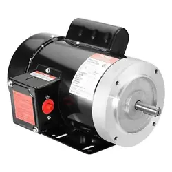 VEVOR 1HP ELECTRIC MOTOR 1725 RPM, AC 115V/230V, 56C FRAME, AIR COMPRESSOR MO...