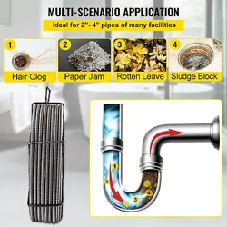 DRAIN CABLE SEWER CABLE 50FT 1/2IN DRAIN CLEANING CABLE AUGER SNAKE PIPE