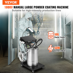 VEVOR POWDER COATING SYSTEM, 50 W 100KV ELECTROSTATIC OUTPUT POWDER COATING KIT