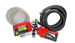 DIESEL FUEL TRANSFER PUMP KIT 2V DC PORTABLE ELECTRIC AUTOMATIC SHUT-OFF NOZZLE
