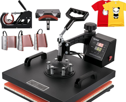 VEVOR HEAT PRESS 15X15 INCH 8 IN 1 HEAT PRESS MACHINE